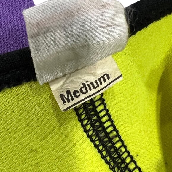 Ronny Vintage Neoprene Jacket Medium Orange/Purple Graphic Design Scuba Zipper C - Picture 4 of 12